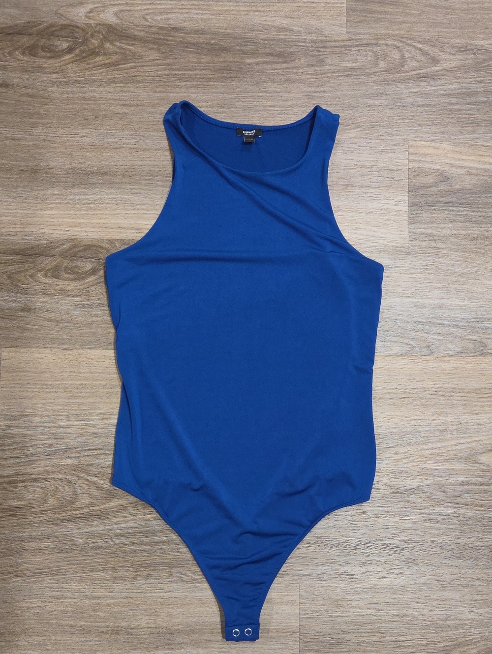 Express Body Contour Royal Blue Sleeveless Bodysuit Size Medium